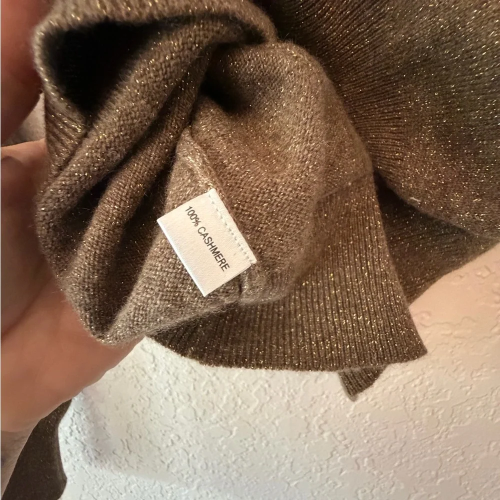 Armand Diradourian Tan Zip-Up Sweater - Picture 4 of 4